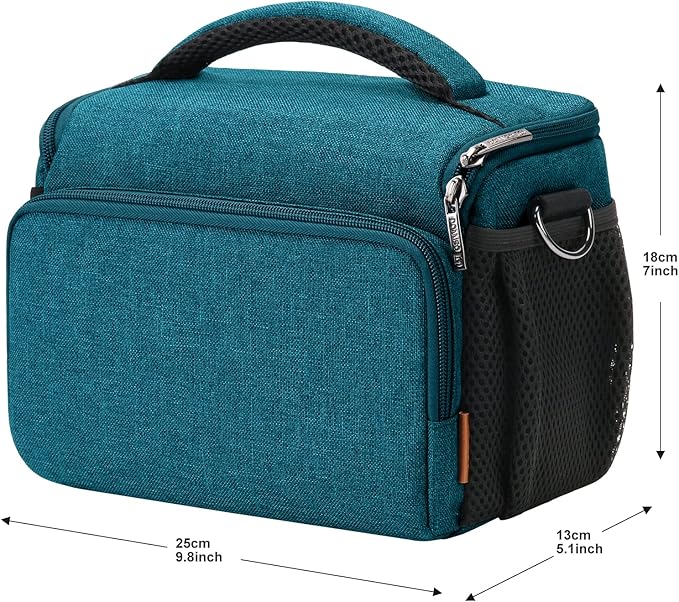 DOMISO Camera Bag Case Waterproof Anti-shock Shoulder Bag, Teal