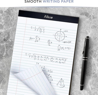 Legal Notepads 8.5 x 11, Pack of 3 - Perforated Wide Ruled Writing Pad - Premium Thick Paper, No Ink Bleeding - Blank Legal Pads For Home, Office, School, Business - 50 Sheets Per Notebook