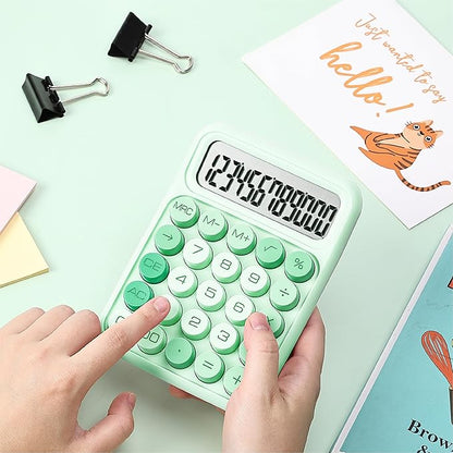 Mr. Pen- Mechanical Switch Calculator, 12 Digits, Large LCD Display, Green Calculator Big Buttons, Mechanical Calculator, Calculators Desktop Calculator, Cute Calculator, Aesthetic Calculator