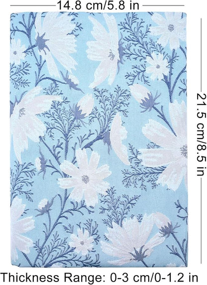 BLBMH A5 Book Covers for Paperbacks Daisy Sleeve Cover Protector Fit for 5.5x8.2 inch Adjustable Notebook, Planner - Book Lovers Accessories - Blue