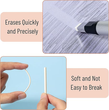 Mr. Pen- Pen Style Eraser, 2 Pack, Square & Round Tip, Eraser Pen Eraser, Pencil Erasers, Eraser Pencil, Mechanical Eraser, Art Erasers for Drawing Erasers for Drawing, Precision Eraser, Art Eraser