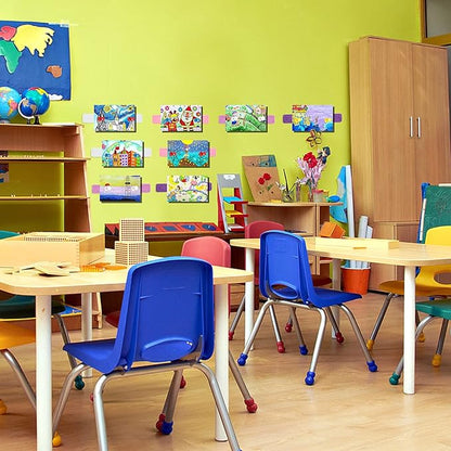 Felt Pin Board Bar Strips Bulletin Board for Bedrooms Offices Home Wall Decoration, Notice Board Self Adhesive Cork Board with 35 Push Pins for Paste Notes, Photos, Schedules (Multi- Purple)