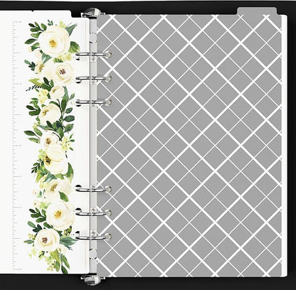 Discagenda Rosa Blanca Today Marker Ruler and Dividers Set for Planner Personal Organizer, Ringbound A5 (5.8x8.3in)