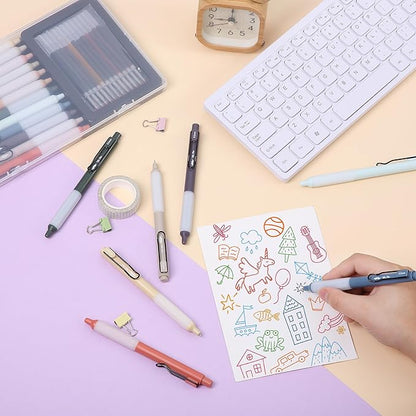 Mr. Pen- Retractable Gel Pens with Case, 12 Pack, Colorful Ink, 12 Refills, Gel Pens Fine Point 0.5mm, Retractable Pens, Cute Pens, Gel Ink Pens, Aesthetic Pens for Journaling Fine Tip Pens