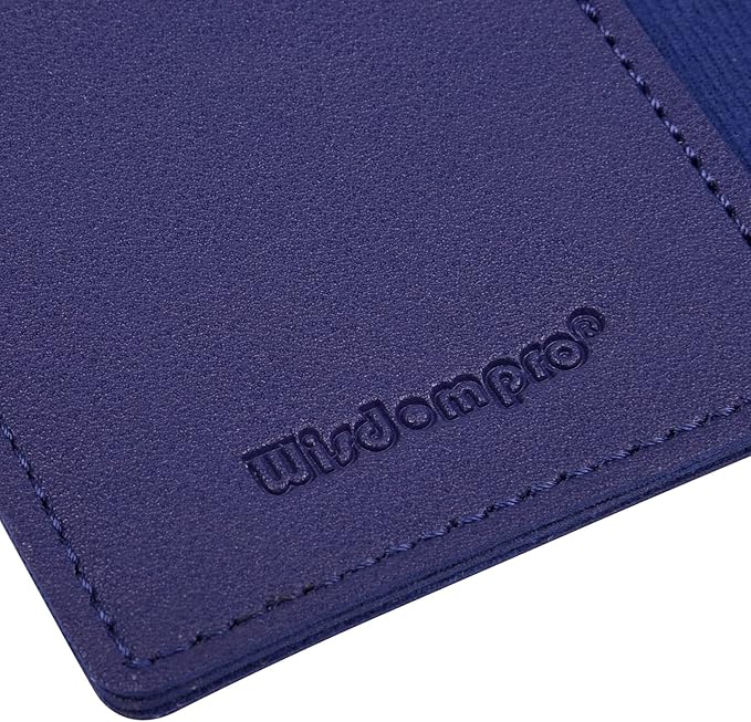 Wisdompro Journal Cover, 2 Pack PU Leather Notebook Cover for Field Notes, or other 3.5" x 5.5" Pocket Notebooks - Blue