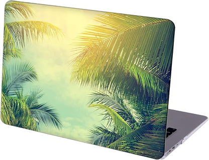 Case Compatible with MacBook Pro 14 inch Hard Protective Shell with Keyboard Cover ( A2442 M1 Pro/Max , 2021 Release ) - Palm Tree Against Blue Sky