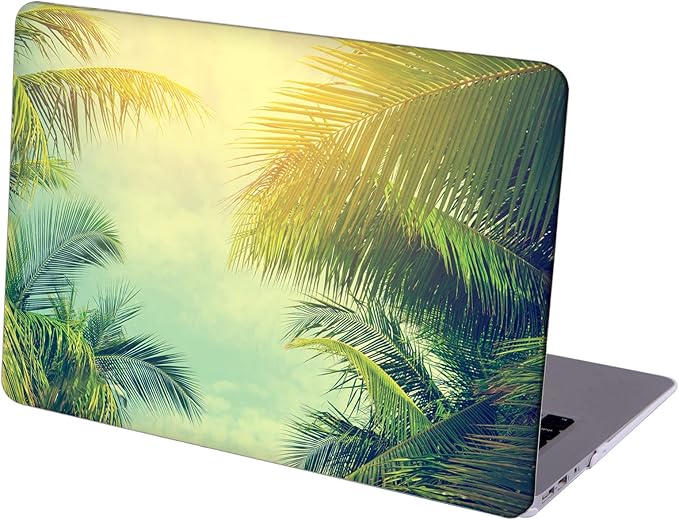Case Compatible with MacBook Pro 13 inch, Hard Protective Shell with Keyboard Cover ( M1 A2338 A2289 A2251 A2159 A1989 A1706 A1708, 2016-2020 Release) - Palm Tree Against Blue Sky