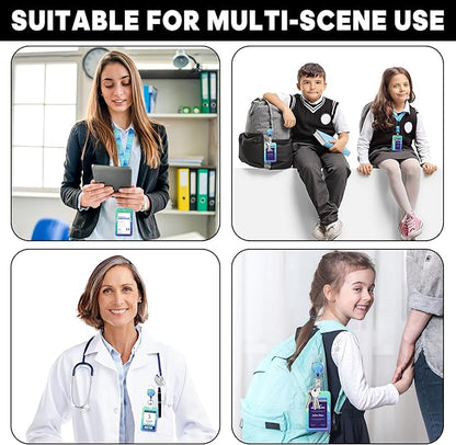 Cute ID Badge Holder with Lanyard Retractable Badge Reel Clip Funny Lanyards for ID Badges Name Tags Retractable Keychain for Teacher Doctor Student Women Men Nurse Accessories for Work (Turtle)