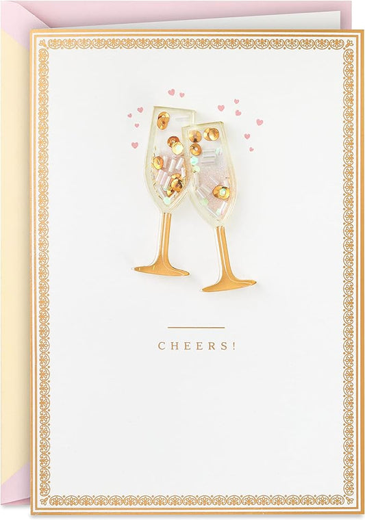Hallmark Signature Anniversary Card for Couple (Champagne Cheers)