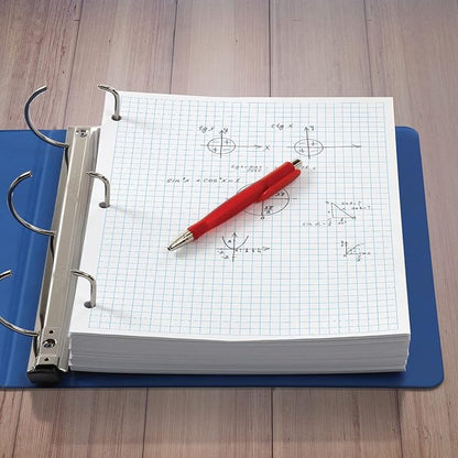 Oxford Loose Leaf Paper, Filler Paper Notebook Paper, 8-1/2" x 11", Graph Rule (4x4), 3-Hole Punched, 800 Sheets for 3 Ring Binders, 2 Packs of 400, White (62333)