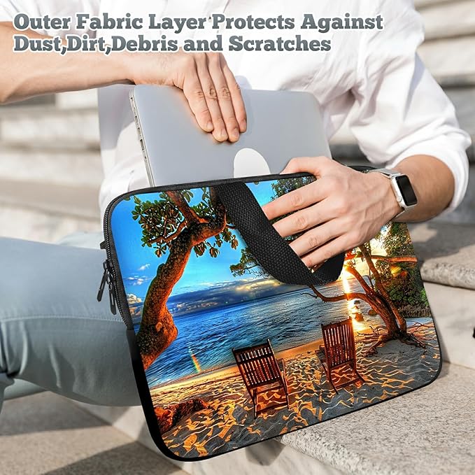 Universal Tablet Laptop Sleeve Case 10 inch, Sunset Tree Slim Carrying Case Durable Handbag Travel Laptop Bag for 7 to 10-inch Laptops/Notebook/Kids Tablet/ipad/eBook Readers