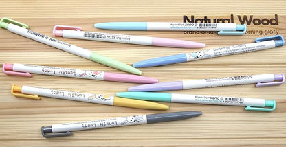 ZEESOON Xeno Lunatic Lunny 0.38mm Slim Ball Point Pen Dozen Box 12 Pcs, Made in Korea (Orange 12pcs)