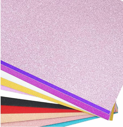Baisunt 20 Sheets Pink Glitter Cardstock Paper for DIY Art Project, Scrapbook, Birthday Wedding Party Decoration 250GSM(8x12 In, Non Adhesive)