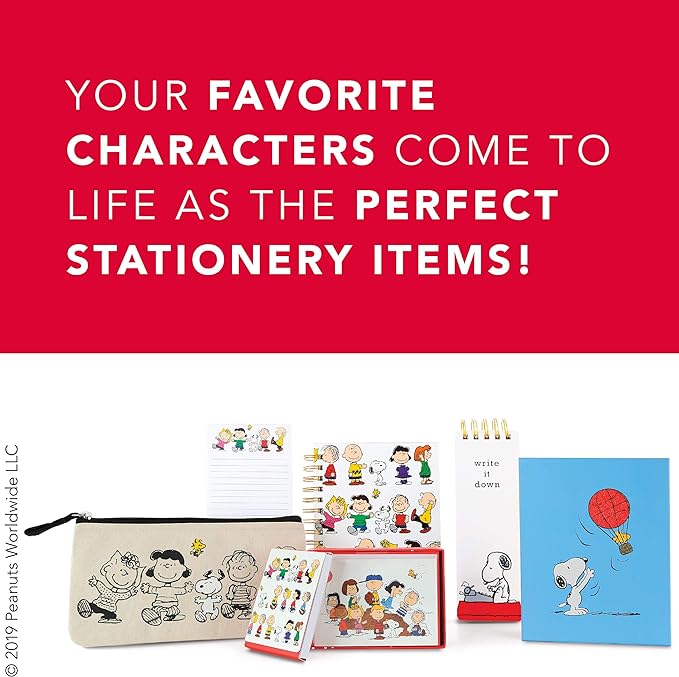 Graphique Soft Cover Journal, Peanuts Typewriter Design - 200 Ruled Pages, Cute Snoopy Design on Cover, 6" x 8.25" x .5" - Durable Notebook for Notes, Lists, Recipes, and More