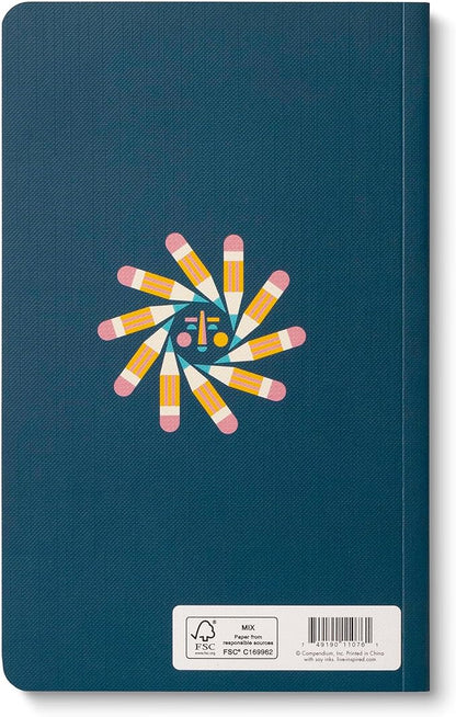 Compendium Softcover Journal – Remember, Ideas Become Things. – A Write Now Journal with 128 Lined Pages, 5″W x 8″H