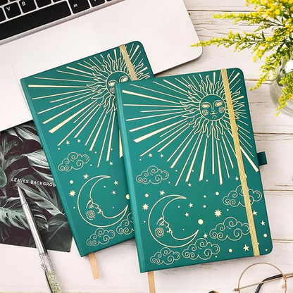 Frasukis Journaling Notebooks - Lined Journal with Thick Paper, 8.5" X 6.4", 144 Pages, Notebooks College Ruled, Banded with Exquisite Inner Pocket