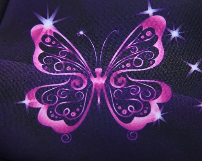 14 Inch Neoprene Laptop Sleeve Case Bag with shoulder strap For 14" Notebook/MacBook/Ultrabook/Chromebook (Red butterfly)