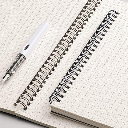 EMSHOI Graph Paper Spiral Notebook 7.48" x 10.15" - 2 Pack 320 Pages 100gsm Thick Grid Paper, B5 Graph Paper Notebook, Plastic Hardcover Journals for Writing Engineering Graphing Work School Supplies