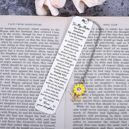 Bookmark Gifts for Mom Mother’s Day Gifts for Mom Mother Mommy from Daughter Christmas Stocking Stuffers Gift for Mom from Daughter Teens Girls Birthday Mom Gifts for Book Lover You are My Sunshine
