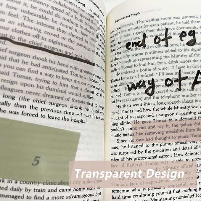 ELII 700PCS Transparent Sticky Notes,Clear Waterproof 3 x 3 inch See Through Memo Pad,Translucent Writable Index Tabs for Annotating Books, Office & School Study Supplies