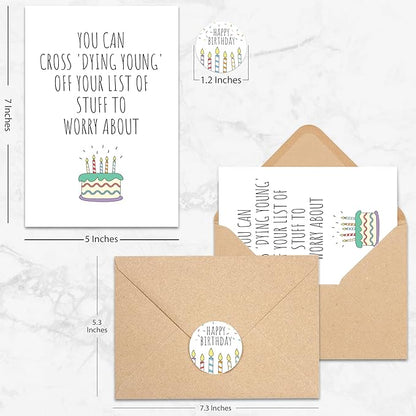 Funny Birthday Cards For Women or Men, Happy Birthday Card, Gift Card Birthday for Her or Him, Sister Brother, Wife Husband, Humorous Birthday Decorations, Idea Birthday Gifts for Best Friend