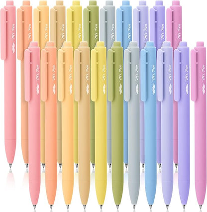 Mr. Pen- Retractable Gel Pens, 22 Pack, Black Ink, Mild Barrel Gel Pens, Gel Pens Fine Point 0.7mm, Retractable Pens, Cute Pens, Gel Ink Pens, Aesthetic Pens for Journaling Fine Tip Pens