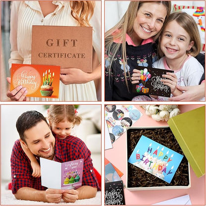Harloon 200 Pack Happy Birthday Card Assorted Bulk with Blank Envelopes and Stickers 4 x 6 Inches Greeting Blank Happy Birthday Cards for Men Women Adults Kids, 20 Styles(Actual Style)