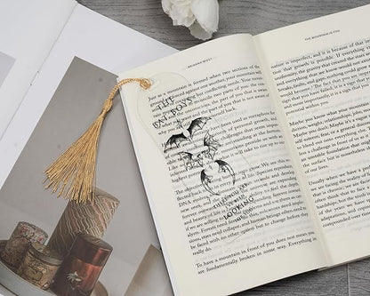 TwoDays Fantasy Acrylic Bookmarks, to The Star Who Listen Inspired Romantasy Gifts for Bookish, City of Starlight and Batboys Merch for Book Lovers Booktok. (6"x2", Set of 2)