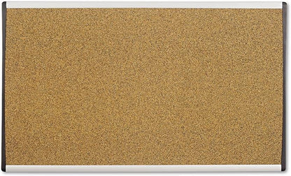 Quartet Bulletin Board, 30" x 18", Corkboard, Cubicle, Arc, Aluminum Frame (ARCB3018)