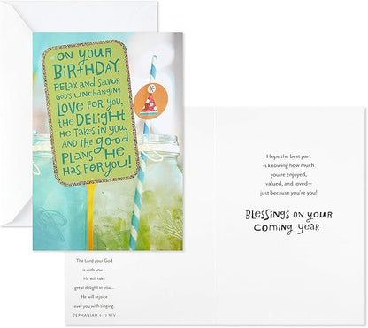 Dayspring Assorted Religious Birthday Cards (Christian Blessings, 12 Cards and Envelopes)