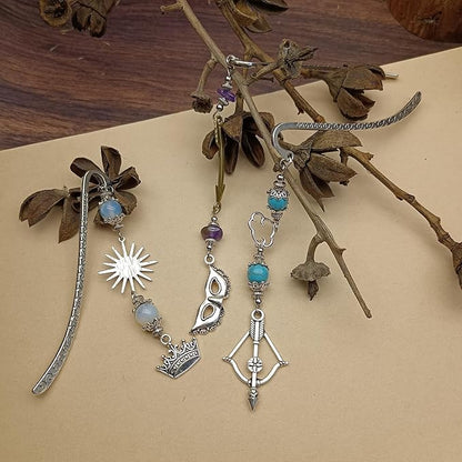 Retro Metal Bookmark for Bookish Gifts Funny Inspired Book Mark Book Accessories Book Lover Gifts for Women Men(Bow and Arrow)