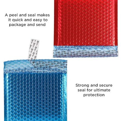 Blake Purely Packaging C5+ 250 x 180 mm Matt Metallic Padded Bubble Envelopes Peel and Seal (MTSP250/10) Shocking Pink - Pack of 10