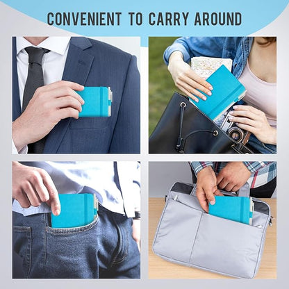 Pocket Small Notebook Journals, 8 Pack (Ocean Blue) Mini Notebook 3.7x5.7 Journaling Notebooks for Women Men, Hardcover Lined Note Pads with Pens for Work, Business, Travel Journal, Office Supplies