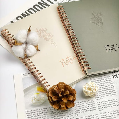 Notebook for Women, 2 Pack Spiral Notebooks – Aesthetic College Ruled Notebook, Journaling Notebooks for Writing, Bible Journal, Office Supplies for Women, Prayer Journal for Women, Perfect Notebooks for School and Work