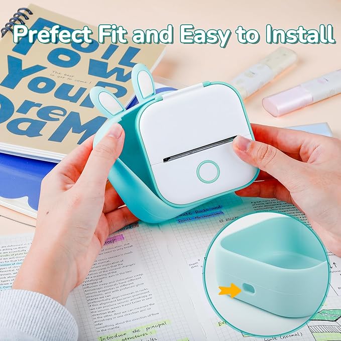 Phomemo T02 Protective Case Green- Compatible with T02 Mini Printer, Adorably Unique Design Flexible Protective Case for Gift