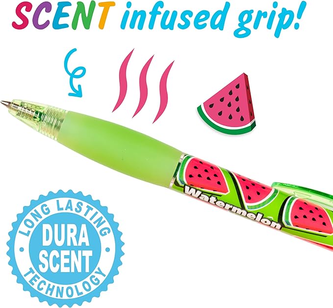 Glitter Gel Smens - Patented Gourmet Scented Colored Glitter Gel Ink Pens, Medium Point, 8 Count - Fun, Cute, Cool, Smelly Pens for Kids