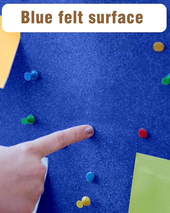 28"x26" Enclosed Bulletin Board, Lockable Weather-Resistant Aluminum Cork Noticeboard for School & Office, Silver Frame w/Blue Flet