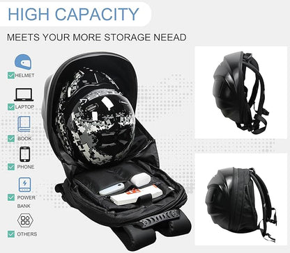 LED Waterproof Motorcycle Riding Knight Backpack With Diy Fully Programmable Full Color Screen, Hard Shell LED Light Display Bag With Digital Eyes