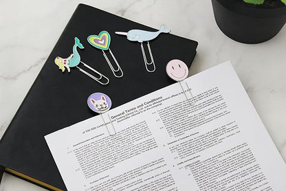 5PCS Paper Clips,Metal Paper Clips with Lovely Shape,Office Accessories for Desk Bookmark Office School Notebook