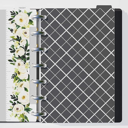 Discagenda Rosa Blanca Today Marker Ruler and Dividers Set for Planner Personal Organizer, Compatible with HP Mini