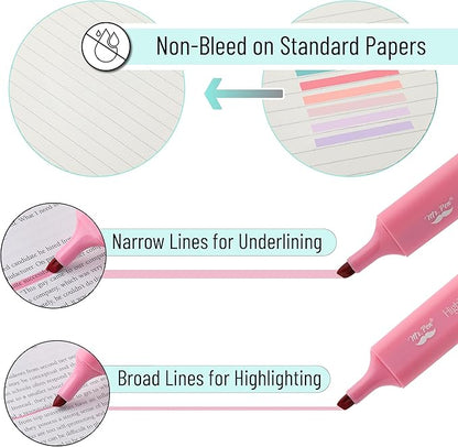 Mr. Pen- Highlighter Marker, 8 Pack, Morandi Colors, Chisel Tip, Cute Pastel Highlighter Set, Assorted Colors