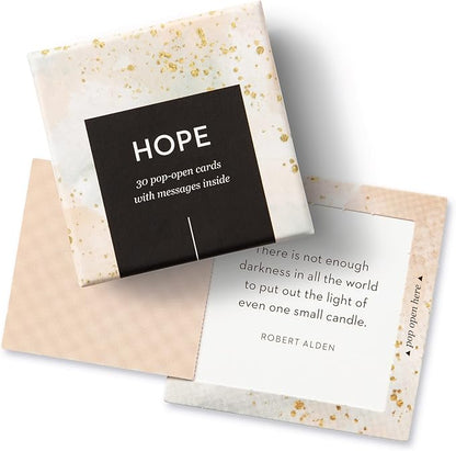 Compendium ThoughtFulls Pop-Open Cards — 4-Pack of Shine, Hope, Believe, Dream — 120 Pop-Open Cards, Each with a Different Message Inside