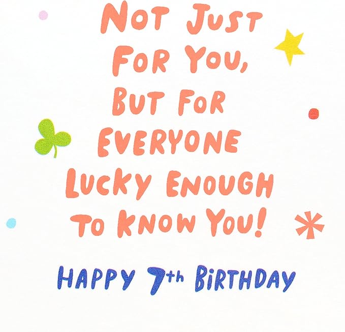 American Greetings 7th Birthday Card (Lucky to Know You)