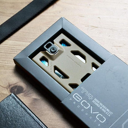 GOVO T4 Badge Holder No-Clip Version - Durable Polycarbonate ID Card Holder Holds 1 to 4 Cards