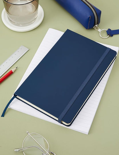 Moleskine Classic Notebook, Hard Cover, Large (5" x 8.25") Squared/Grid, Sapphire Blue, 240 Pages