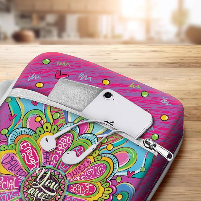 Colorful Floral Bible Cover, Bible Cover Bag With Bookmarks Handle Pockets, Bible Bag Portable For Women, Gifts for Christmas Christian