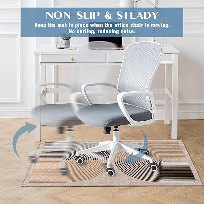 Office Chair Mat for Hardwood Floor Minimalist Art 48"x60" Computer Gaming Chair Mat Anti-Slip Office Rugs Floor Protector for Rolling Chairs Under Desk Rug for Home Office