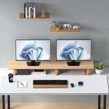 Aothia Leather Desk Pad Protector, Office Desk Mat, Large Mouse Pad, Non-Slip PU Leather Desk Blotter, Laptop Desk Pad, Waterproof Desk Writing Pad for Office and Home (48"x17", Barely Grey)