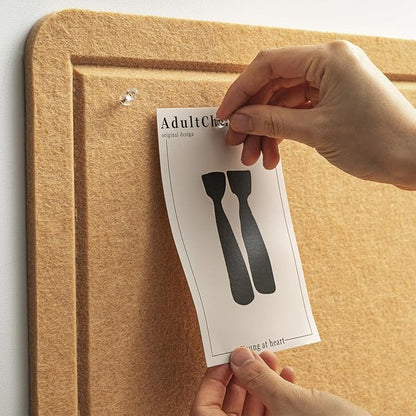 Large Bulletin Board - 48 x 36 Inches, Decorative Felt Pin Board for Wall - 4' x 3' Foldable Photo Display Board with Self-Adhesive Tape, Includes 20 Push Pins - Ginger Yellow