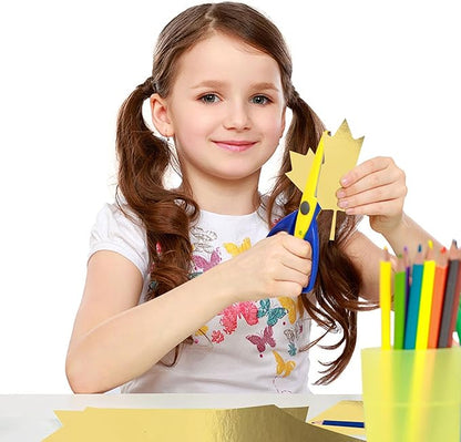 Gold Shimmer Metallic Cardstock Paper - 8.5" x 11" Metallic Paper Square, Golden Foil Mirror Board for Scrapbook, Card Making, Weddings & Birthdays Invitations (20 Sheets Pack, 250gsm)